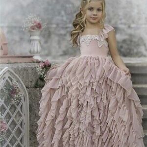 Dollcake Pink Lemonade Dress Frock Special Birthday Party Holiday sz 10